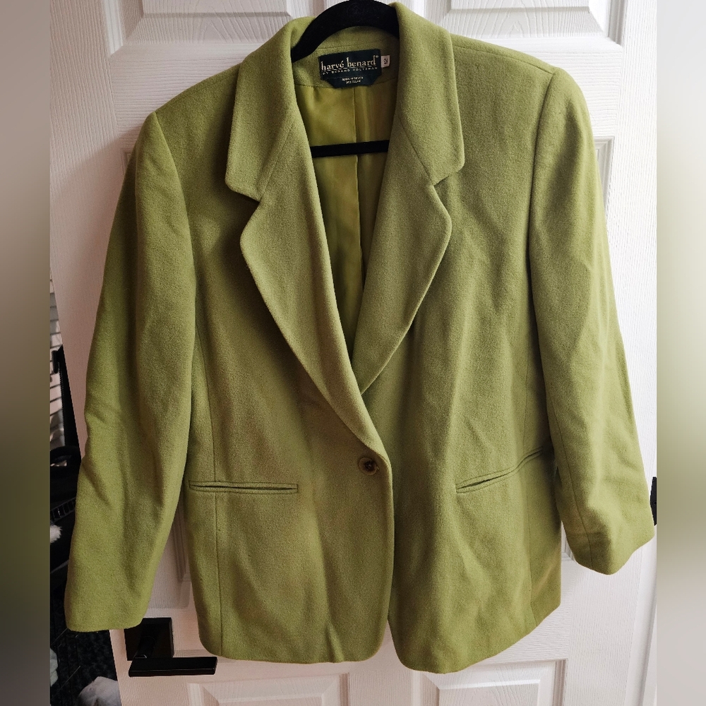Harvey Benard Green Wool Blend Jacket